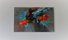 Idées de peintures fleurs abstraites pour décorer un intérieur moderne 